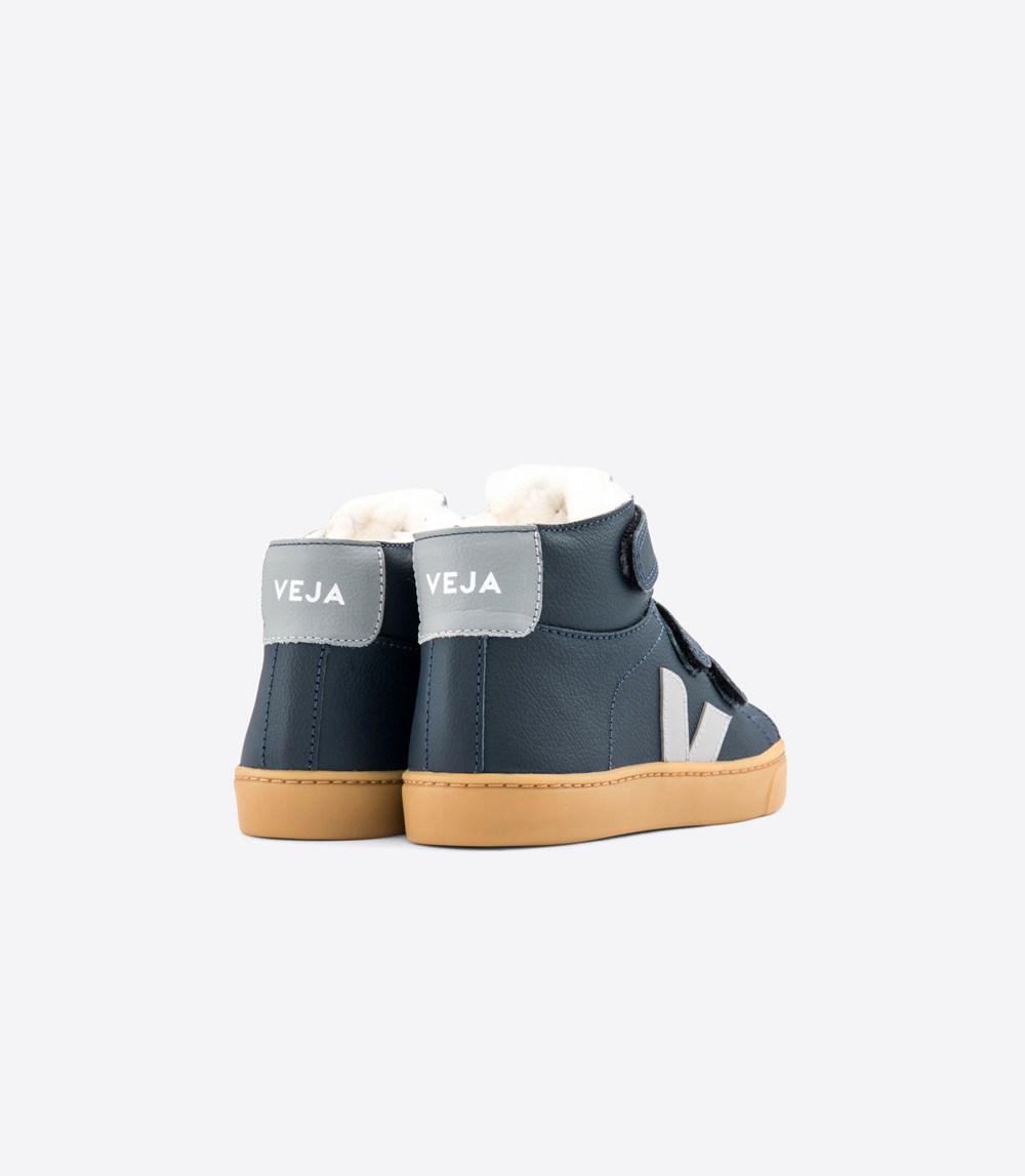 Veja Sneakers Kids - Esplar Mid Leather - Blue/White - 1563TXGPF